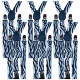 Darrahopens Fashion > Men's Fashion > Men's Accessories 6x Mens Suspenders Braces Adjustable Strong Clip On Elastic Formal Wedding BULK - Zebra
