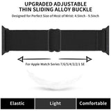 Darrahopens Fashion > Men's Fashion > Men's Accessories Apple Watch 42/44/45/49 mm Compatible Adjustable Elastic Nylon Strap Black