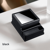 Darrahopens Fashion > Men's Fashion > Men's Accessories Black Automatic Cigarette Box with 40-Slot Capacity – Pop-Out Dispenser for Car and Home Use, ABS Material with Lighter Holder and Carbon Fiber Look Design