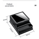 Darrahopens Fashion > Men's Fashion > Men's Accessories Black Automatic Cigarette Box with 40-Slot Capacity – Pop-Out Dispenser for Car and Home Use, ABS Material with Lighter Holder and Carbon Fiber Look Design
