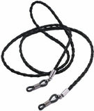 Darrahopens Fashion > Men's Fashion > Men's Accessories Black braided leather glasses chain holder - Anti-slip sunglasses strap - Glasses cord - Neck strap for glasses - Unisex glasses cord - 70 cm - Sunglasses and glasses accessories (2 pieces)