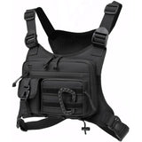 Darrahopens Fashion > Men's Fashion > Men's Accessories Black Outdoor Tactical Chest Pack – Lightweight Running & Hiking Vest for Men (27×17×5cm)