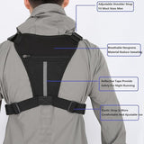 Darrahopens Fashion > Men's Fashion > Men's Accessories Black Outdoor Tactical Chest Pack – Lightweight Running & Hiking Vest for Men (27×17×5cm)