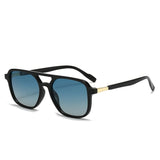 Darrahopens Fashion > Men's Fashion > Men's Accessories Black Retro Double Bridge Square Frame Polarized Sunglasses - Driving Sun Protection Eyewear