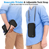 Darrahopens Fashion > Men's Fashion > Men's Accessories Black RFID Blocking Travel Wallet - Multi-functional Large Capacity Passport Holder & Card Organizer with Adjustable Strap for Men & Women