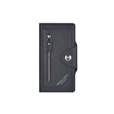 Darrahopens Fashion > Men's Fashion > Men's Accessories Black Vintage Men's Long Wallet Slim PU Leather Clutch with Multi Card Slots and External Zipper Pocket, Large Capacity Fashion Purse for Daily Use