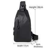 Darrahopens Fashion > Men's Fashion > Men's Accessories Black Water / Wrinkle-Resistant Nylon Men's Tactical Chest Bag with USB Charging Port - 4 Layer Large Capacity Crossbody Pack