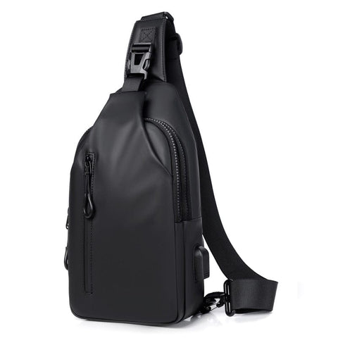 Darrahopens Fashion > Men's Fashion > Men's Accessories Black Water / Wrinkle-Resistant Nylon Men's Tactical Chest Bag with USB Charging Port - 4 Layer Large Capacity Crossbody Pack