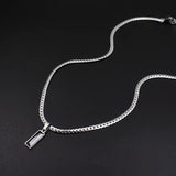 Darrahopens Fashion > Men's Fashion > Men's Accessories Black Zircon Bar Pendant Necklace 45cm+5cm for Men, Stainless Steel Cuban Chain Necklace, Minimalist Hip Hop Street Style Jewellery