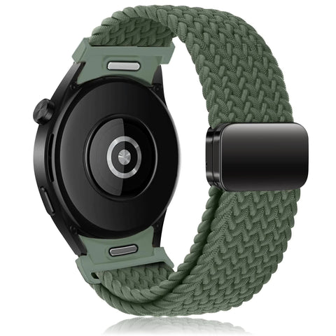 Darrahopens Fashion > Men's Fashion > Men's Accessories Braided Strap for Samsung Galaxy Watch 6 5 Pro 4 Classic Magnetic Band Without Gap Compatible with Galaxy Watch 6 5 4 Classic 40mm 44mm 45mm 47mm 43mm Inverness Green