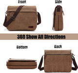 Darrahopens Fashion > Men's Fashion > Men's Accessories Canvas Shoulder Bag for Men Laptop School Bag