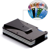 Darrahopens Fashion > Men's Fashion > Men's Accessories Carbon Fiber RFID Card Holder Black One Size