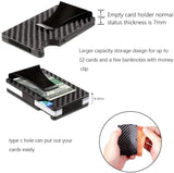 Darrahopens Fashion > Men's Fashion > Men's Accessories Carbon Fiber RFID Card Holder Black One Size