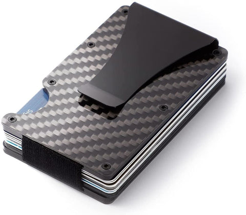 Darrahopens Fashion > Men's Fashion > Men's Accessories Carbon Fiber RFID Card Holder Black One Size