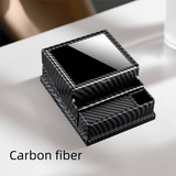 Darrahopens Fashion > Men's Fashion > Men's Accessories Carbon fibre Automatic Cigarette Box with 40-Slot Capacity – Pop-Out Dispenser for Car and Home Use, ABS Material with Lighter Holder and Carbon Fiber Look Design