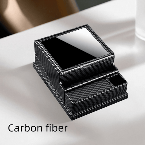 Darrahopens Fashion > Men's Fashion > Men's Accessories Carbon fibre Automatic Cigarette Box with 40-Slot Capacity – Pop-Out Dispenser for Car and Home Use, ABS Material with Lighter Holder and Carbon Fiber Look Design