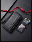 Darrahopens Fashion > Men's Fashion > Men's Accessories Coffee Classic Long Zipper Wallet Clutch - Large Capacity PU Leather Phone & Card Holder with Wrist Strap