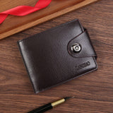 Darrahopens Fashion > Men's Fashion > Men's Accessories Coffee color Men's PU Leather Wallet with Magnetic Clasp and Zipper Pocket for Cards Cash and Coins Ideal for Daily Use in Australia