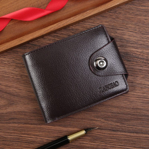 Darrahopens Fashion > Men's Fashion > Men's Accessories Coffee color Men's PU Leather Wallet with Magnetic Clasp and Zipper Pocket for Cards Cash and Coins Ideal for Daily Use in Australia