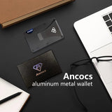Darrahopens Fashion > Men's Fashion > Men's Accessories Credit Card Holder with Metal Wallet Storage Pouch_max
