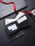 Darrahopens Fashion > Men's Fashion > Men's Accessories Dark Brown Men's Ultra-Thin PU Leather Wallet - Compact & Stylish Bi-fold Purse with Multiple Card Slots