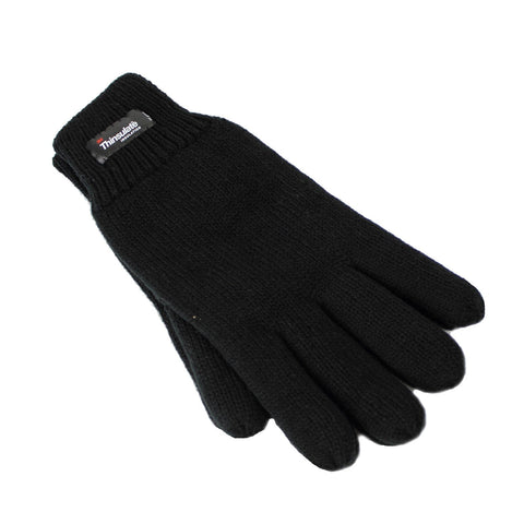Darrahopens Fashion > Men's Fashion > Men's Accessories Dents 3M THINSULATE Gloves Snow Ski Knitted Polar Fleece Thermal Plain Winter - Black