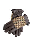 Darrahopens Fashion > Men's Fashion > Men's Accessories Dents Mens Faux Fur Lined Abraham Moon Dogtooth & Leather Gloves - Brown In Australia - Darrahopens
