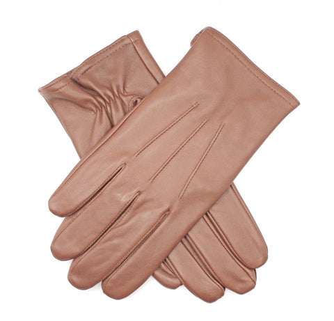 Darrahopens Fashion > Men's Fashion > Men's Accessories Dents Mens Genuine Full Grain Leather Gloves 3 Point Stitch Fleece Lined Warm Winter - Cognac - X-Small