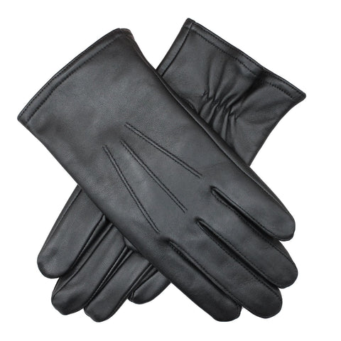 Darrahopens Fashion > Men's Fashion > Men's Accessories Dents Mens Genuine Full Grain Leather Gloves 3 Point Stitch Fleece Lined Warm Winter in Black In Australia - Darrahopens