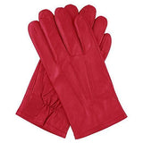 Darrahopens Fashion > Men's Fashion > Men's Accessories Dents Mens Genuine Full Grain Leather Gloves 3 Point Stitch Fleece Lined Warm Winter in Red - X-Large