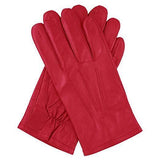 Darrahopens Fashion > Men's Fashion > Men's Accessories Dents Mens Genuine Full Grain Leather Gloves 3 Point Stitch Fleece Lined Warm Winter in Red - X-Large