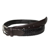 Darrahopens Fashion > Men's Fashion > Men's Accessories Dents Mens Stretch Plaited Leather Belt - Black/Brown In Australia - Darrahopens