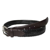 Dents Mens Stretch Plaited Leather Belt - Black/Brown In Australia - Darrahopens