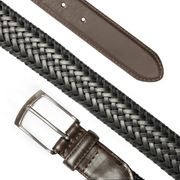 Darrahopens Fashion > Men's Fashion > Men's Accessories Dents Mens Stretch Plaited Leather Belt - Black/Brown In Australia - Darrahopens
