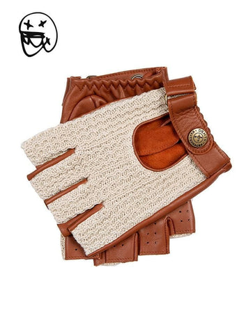 Darrahopens Fashion > Men's Fashion > Men's Accessories Dents Mens Suited Racer x Crochet Back Fingerless Driving Gloves - Tan In Australia - Darrahopens