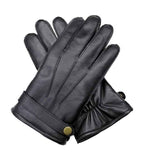 Dents Mens Wool Knit Lined Leather Gloves with Strap and Stud Warm Winter - Black In Australia - Darrahopens