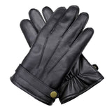 Darrahopens Fashion > Men's Fashion > Men's Accessories Dents Mens Wool Knit Lined Leather Gloves with Strap and Stud Warm Winter - Black In Australia - Darrahopens