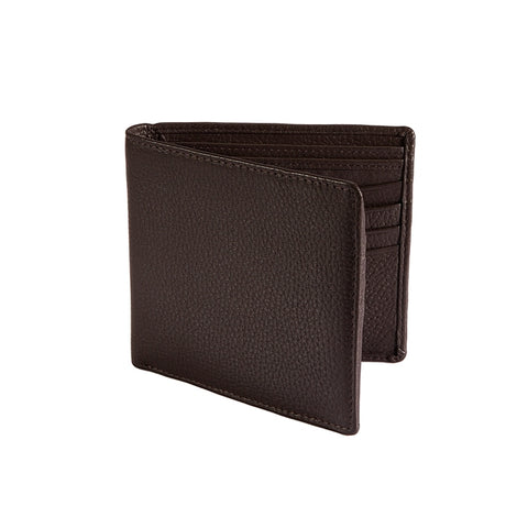 Darrahopens Fashion > Men's Fashion > Men's Accessories Dents RFID Pebble Grain Bifold Slim Leather Wallet - Chocolate
