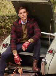 Darrahopens Fashion > Men's Fashion > Men's Accessories Dents Snetterton Mens Fingerless Leather Driving Gloves - Berry In Australia - Darrahopens