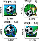 Darrahopens Fashion > Men's Fashion > Men's Accessories Football Sports Pin | Brooch - Stylish Backpack Pin - Pack of 4 - Cartoon Lapel Pin - Ideal as a gift, for parties or as an everyday accessory for clothes, bags and hats