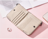 Darrahopens Fashion > Men's Fashion > Men's Accessories Genuine Leather Double Zipper Wallet - Light Brown RFID Blocking Bifold Card Holder - Vintage Cowhide Purse with Coin Pockets (13cm)