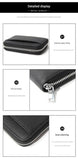Darrahopens Fashion > Men's Fashion > Men's Accessories Genuine Leather RFID Blocking Accordion Card Holder & Coin Purse - Large Capacity Zip Wallet(blue)