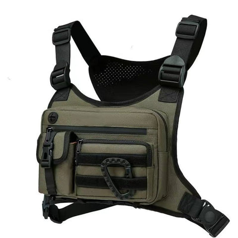 Darrahopens Fashion > Men's Fashion > Men's Accessories Green Outdoor Tactical Chest Pack – Lightweight Running & Hiking Vest for Men (27×17×5cm)