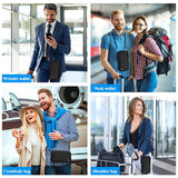 Darrahopens Fashion > Men's Fashion > Men's Accessories Grey RFID Blocking Travel Wallet - Multi-functional Large Capacity Passport Holder & Card Organizer with Adjustable Strap for Men & Women