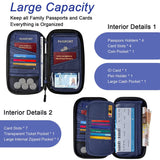 Darrahopens Fashion > Men's Fashion > Men's Accessories Grey RFID Blocking Travel Wallet - Multi-functional Large Capacity Passport Holder & Card Organizer with Adjustable Strap for Men & Women
