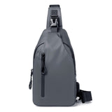 Darrahopens Fashion > Men's Fashion > Men's Accessories Grey Water / Wrinkle-Resistant Nylon Men's Tactical Chest Bag with USB Charging Port - 4 Layer Large Capacity Crossbody Pack