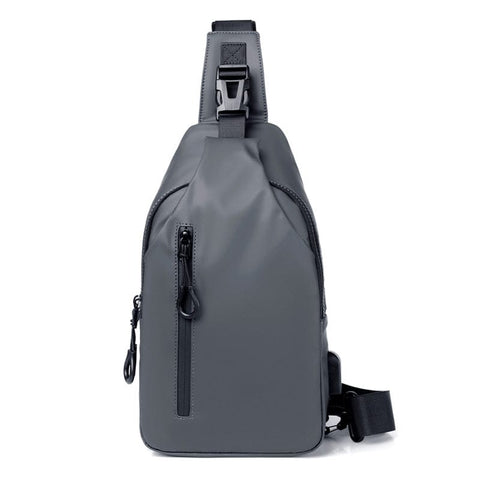 Darrahopens Fashion > Men's Fashion > Men's Accessories Grey Water / Wrinkle-Resistant Nylon Men's Tactical Chest Bag with USB Charging Port - 4 Layer Large Capacity Crossbody Pack