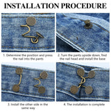 Darrahopens Fashion > Men's Fashion > Men's Accessories Jeans Waist Adjustment Set, No Stitching, Removable Trouser Buttons, Jeans Waist Buckle, Jeans Tightening Buckle for Waist Adjustment{EE}