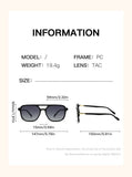Darrahopens Fashion > Men's Fashion > Men's Accessories Jelly Yellow Gradient Tea Retro Double Bridge Square Frame Polarized Sunglasses - Driving Sun Protection Eyewear