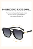 Darrahopens Fashion > Men's Fashion > Men's Accessories Jelly Yellow Gradient Tea Retro Double Bridge Square Frame Polarized Sunglasses - Driving Sun Protection Eyewear
